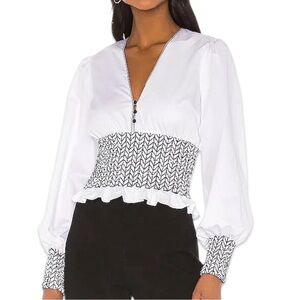 Alexis | Davos Top in White - Size Medium